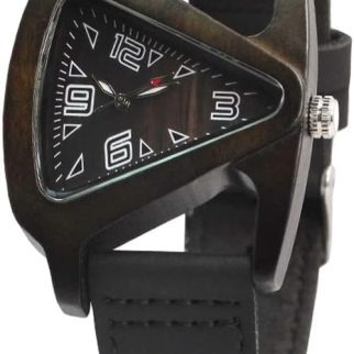 Watch with Leather Strap Quartz  Red Wooden Watches